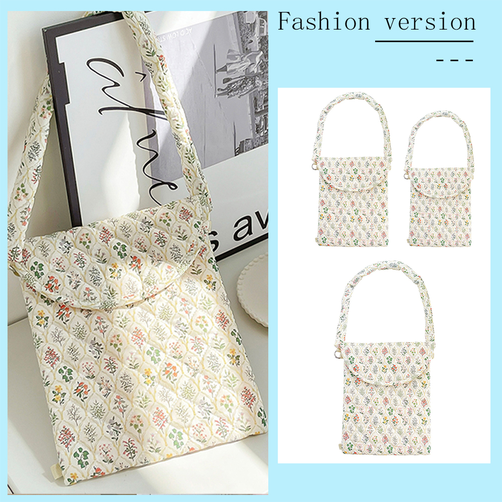 For IPad Quilted Case Laptop Carrying Case Shockproof Padded Laptop Case 11/13/15inch Tablet Sleeve Case Floral for Women Girls