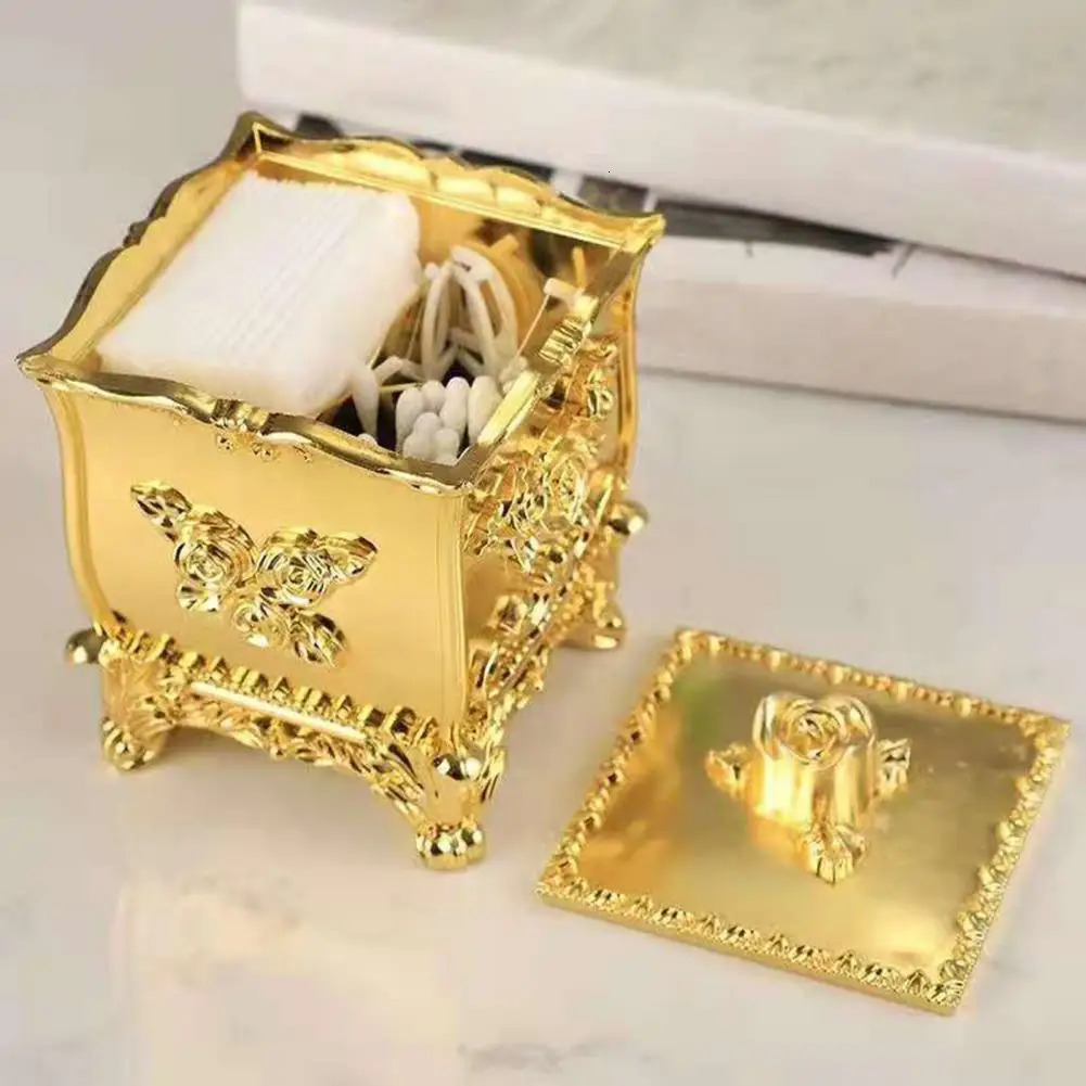 Attractive Cotton Swab Container European Style Long Lasting Charming Organizer Box Household Supplies 240327