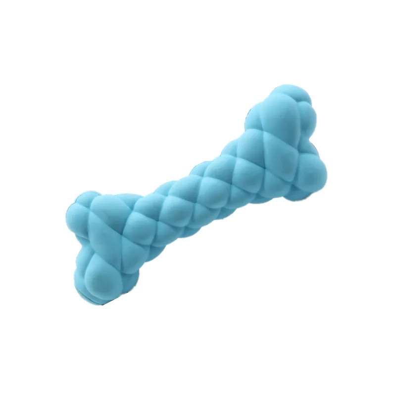 Tooth Grinding Sound Flat Bone Gnawing Cleaning Rubber Dog Products Bite Resistant Wear Resistant Sound Pet Interactive Toy