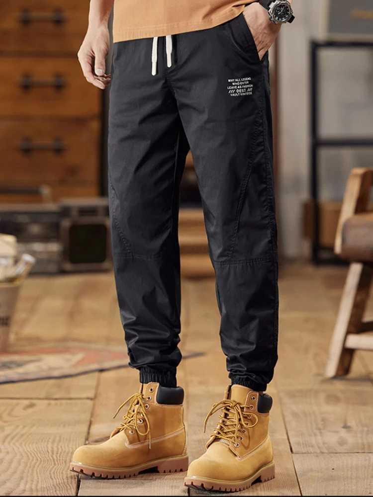 American style functional landing engineering pants mens summer trendy brand loose and niche design straight leg LX241107