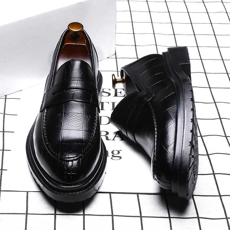 Men Dress Shoes Autumn Winter Business Leather Shoes Formal Height Casual Shoes Pointed Soft Soled Mens Shoes 241009