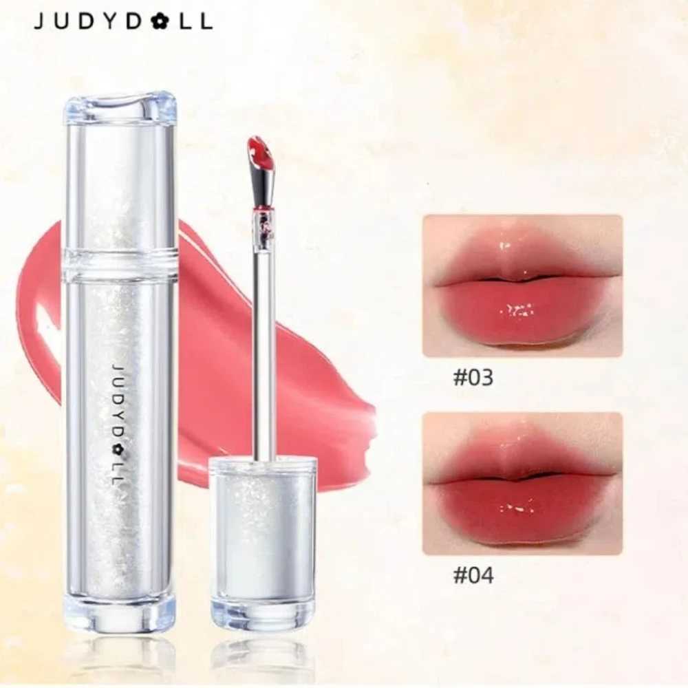 Judydoll Ice Iron Lip Glaze Lipsticks Non-Stick Cups Mirror Shine Watery Lip Lotion Metal Brush Head Makeup Cosmetics W250312