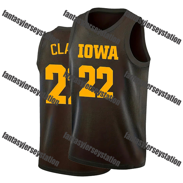 Men's #22 Embroidered Black Basketball Clark Jersey - Breathable & Stretchy Sleeveless Sports Uniform for Training, Competition & Parties