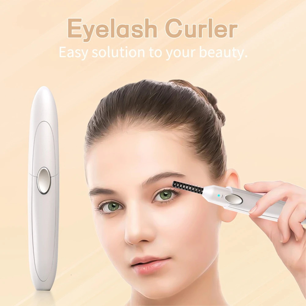 Electric eyelash curler is a portable natural eyelash curler device that heats up quickly within 10 seconds. Rechargeable eyelash curler 241107