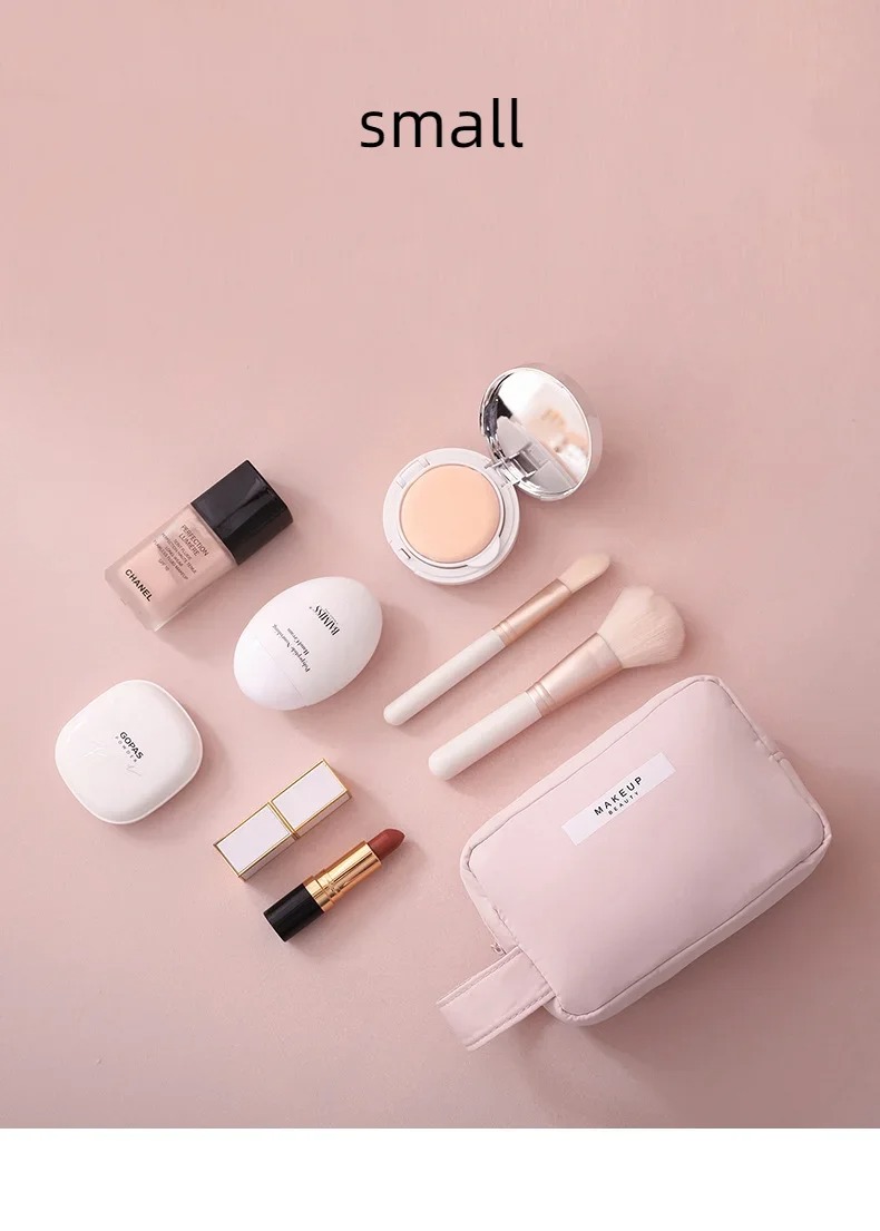 Ladies Portable High Appearance Index Cosmetic Bag Large Capacity Travel Washing Bag Three Dimensional Makeup Storage Bag
