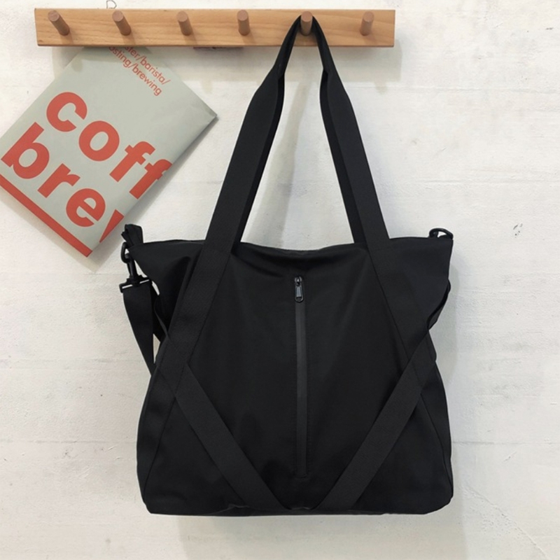 Black Green Large Capacity Shopping Couple Tote Bags Nylon Female Retro Mens Handbags Travel Shoulder Bag