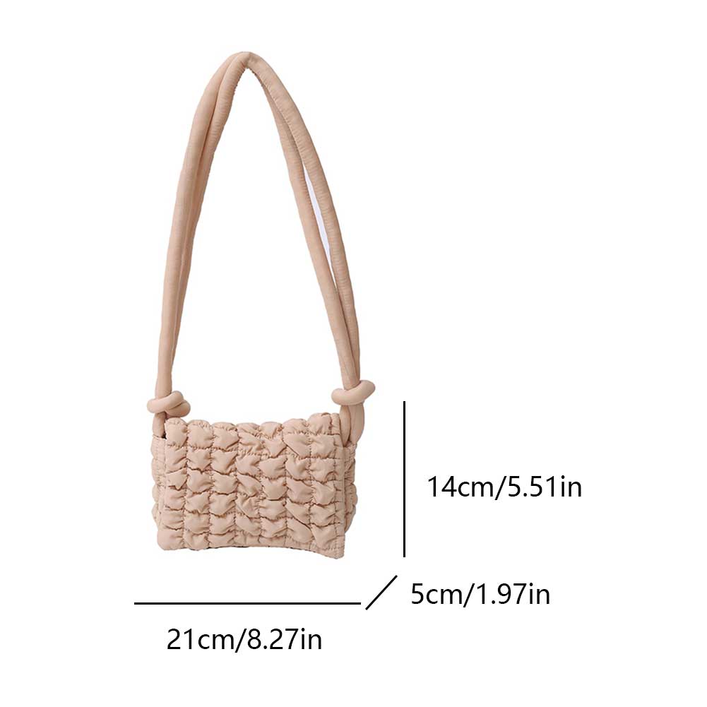 Women Puffer Shoulder Bag Quilted Tote Bag Lightweight Fashion Shoulder Purse Large Capacity Soft Sling Bag Outdoor Travel Bag