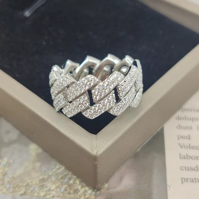 ringFine Jewelry High Quality VVS Moissanite Sier Ring for woman and man pass dia test