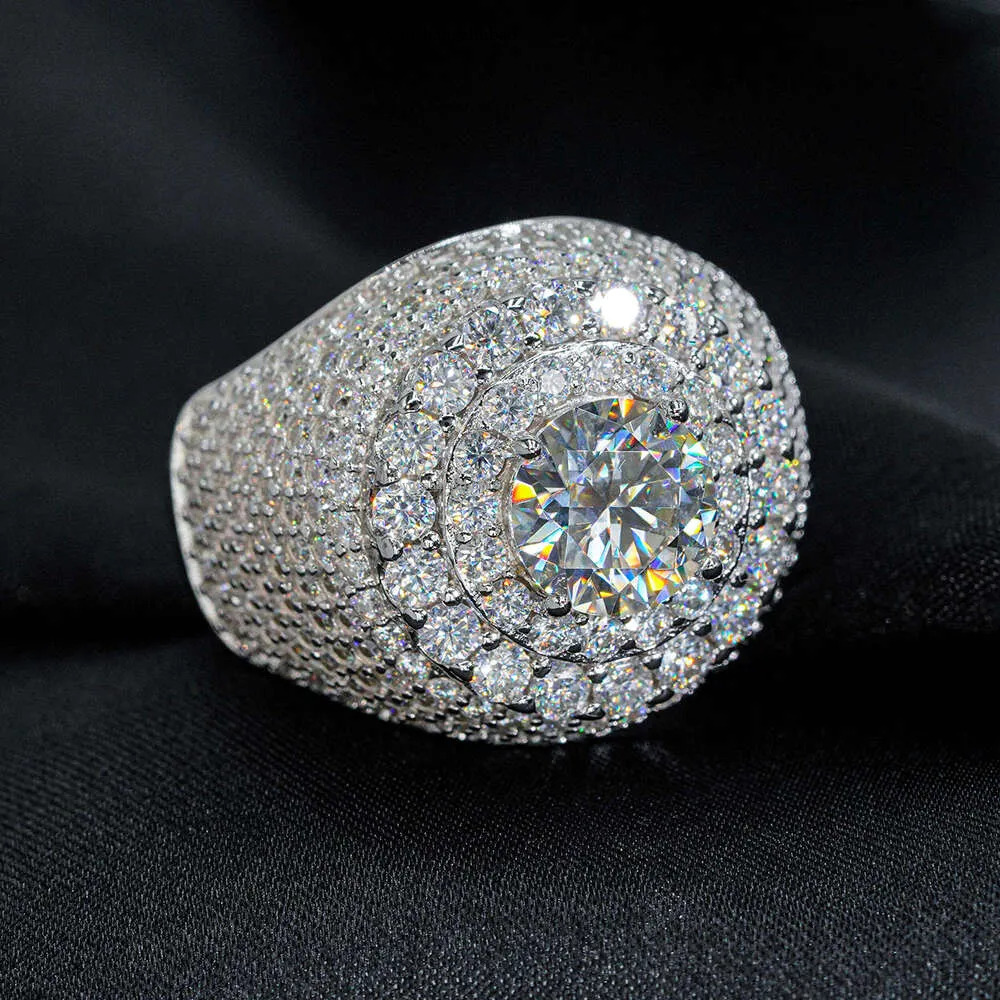 8mm Moissanite for Men Iced Out Rings Women S Sier Wedding Ring Finger Jewelry Pass Dias Tester Free Shipping