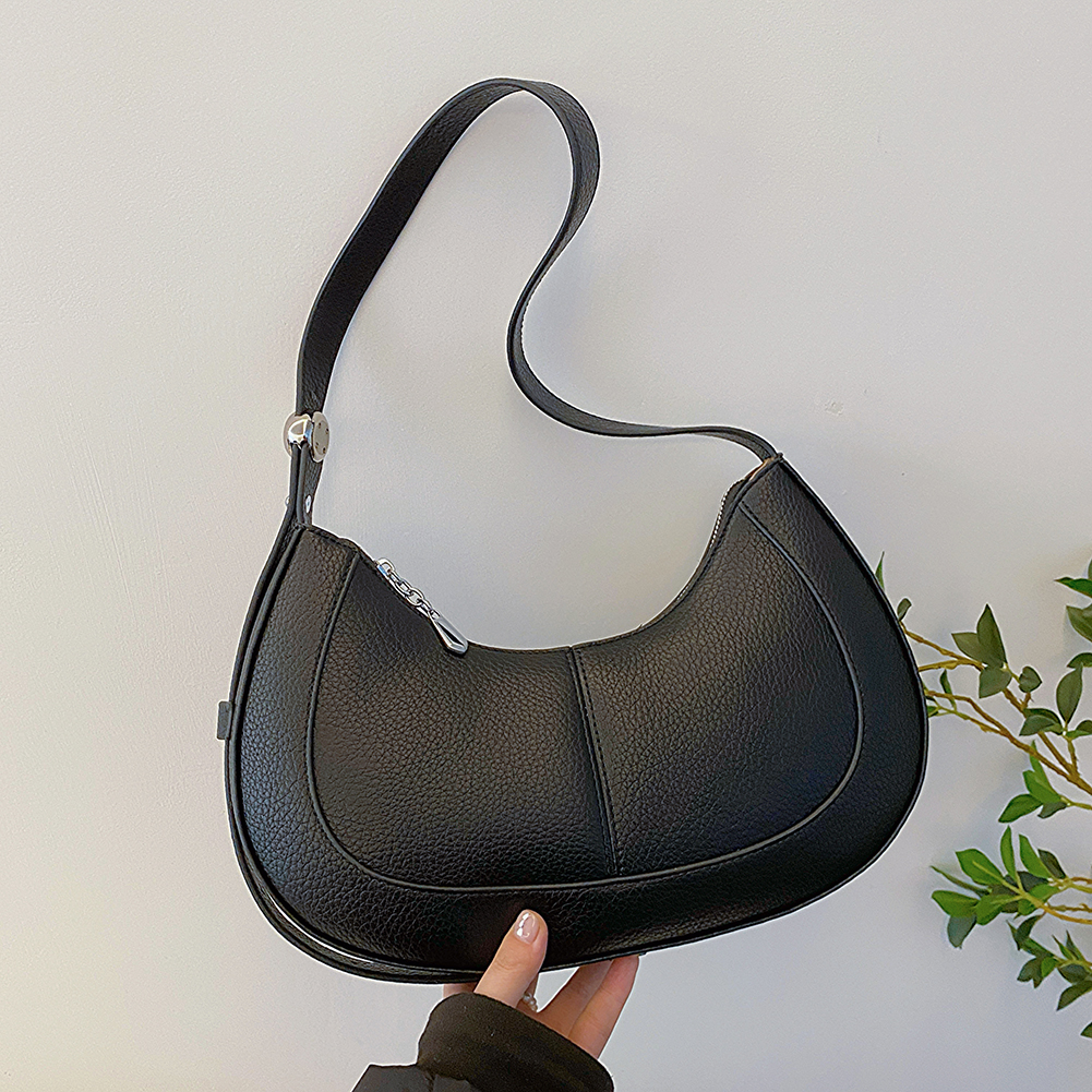 Luxury Design Shoulder Bags for Women Half Moon Hobo Bag Tote Lady Fashion Brand Underarm Bags PU Leather Small Clutch Handbag
