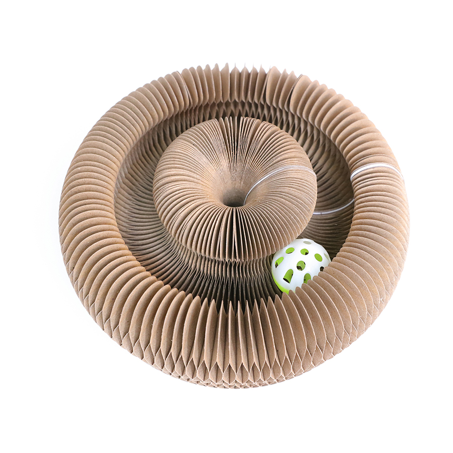 OEM Customized 2-in-1 Scratch Board Durable Magic Organ Cat Scratcher Corrugated Cardboard Interactive Chew Toy for Cats