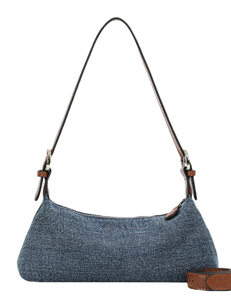 Retro Denim Canvas Bags For Women Trend Commuting Versatile Crossbody Purses 2024 New Simple Female Handheld One Shoulder Bag