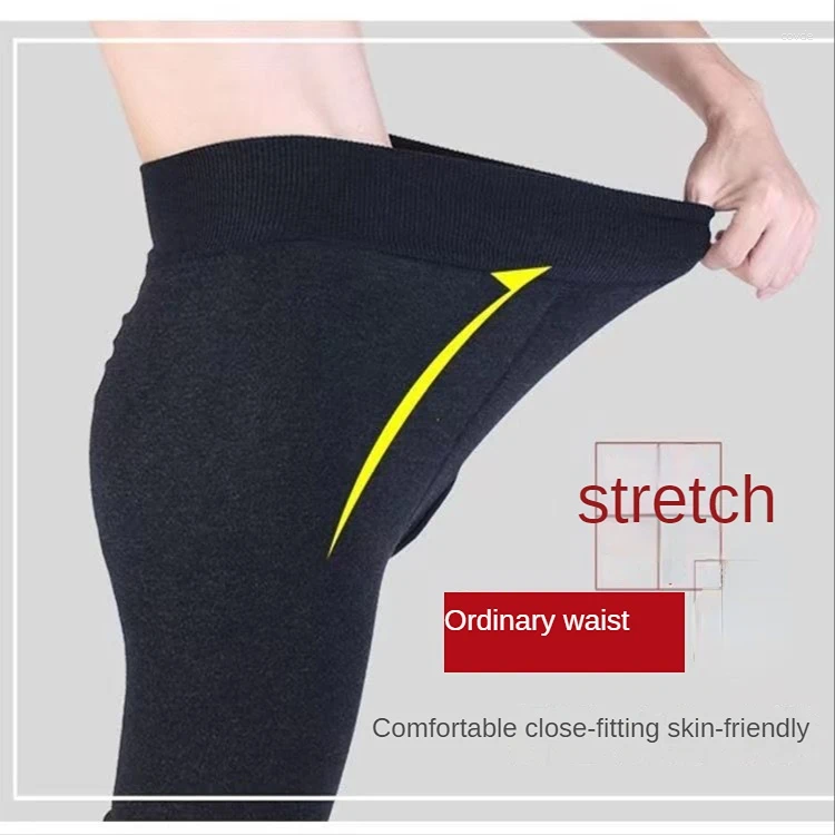 Mens Alpaca Wool Thermal Stretch Leggings Winter Underwear Cotton Padded Trousers