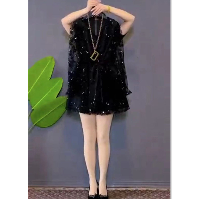 Women's V-Neck Sequin Party Dress: Patchwork Design For A Fashionable Look
