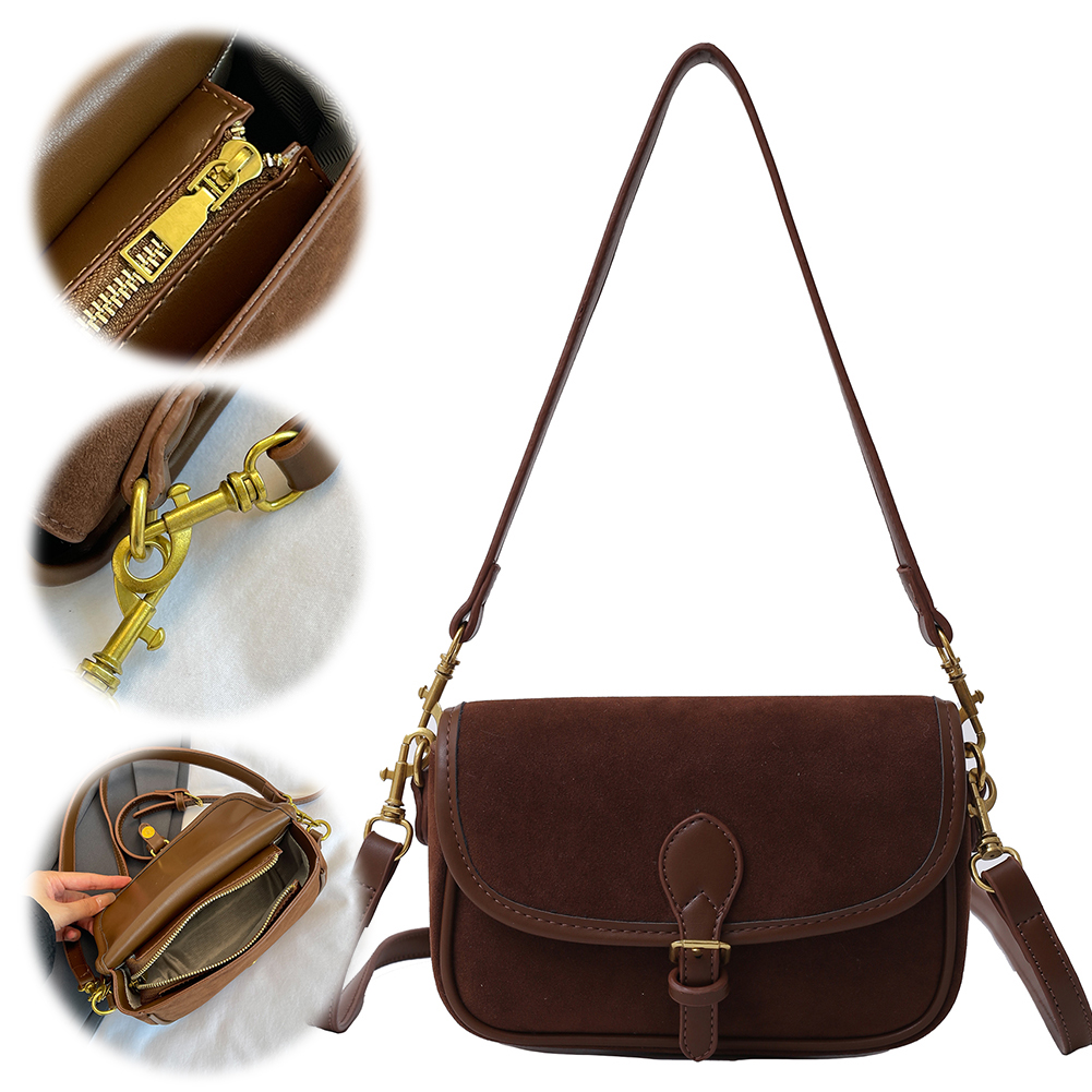 Shoulder Bag for Women Vintage Underarm Bag Leather Messenger Purse Handbag for Work Travel