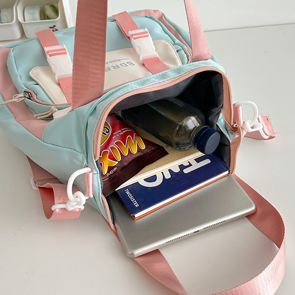 Cute Shoulder Bag Chic Nylon Hobo Bag Large Capacity Casual Messenger Bag Adjustable Strap Trendy Satchel Bag School Book Bag