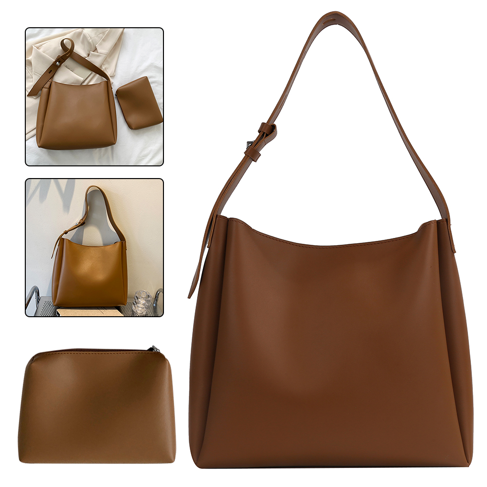 Women Retro Shoulder Bag Fashion Shoulder Bag and Purse Set Versatile Tote Bag and Clutch Set Vintage Tote Handbag Commuting Bag