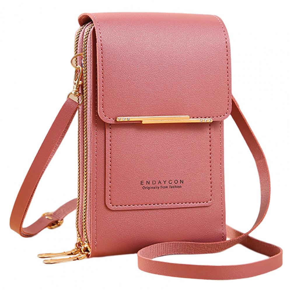 Women's Handbag Touch Screen Cell Phone Purse Shoulder Bag Female Cheap Small Wallet Soft Leather Crossbody Wallet Daily Use