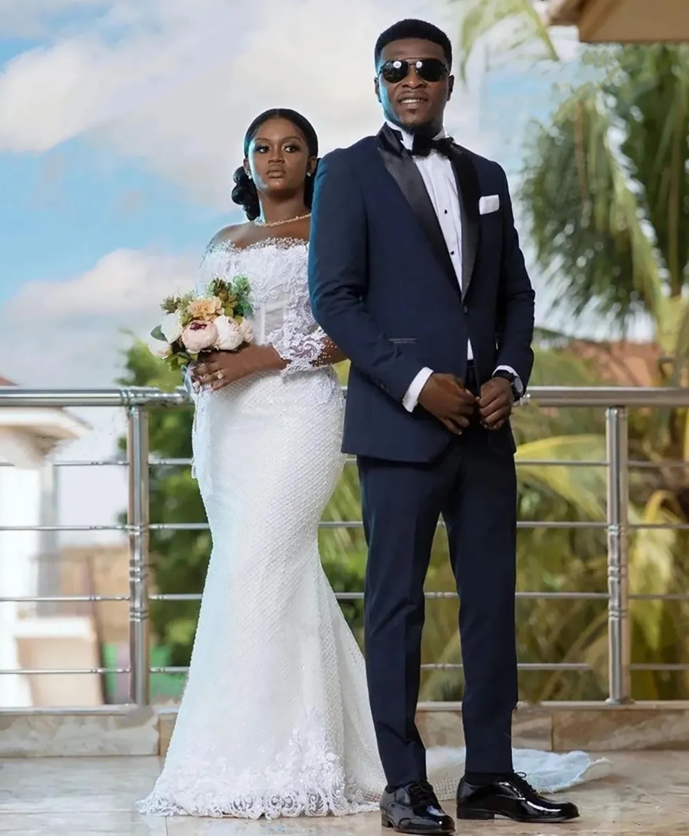 White Mermaid Wedding Dresses Women Elegant Sheer Long Sleeved Bridal Gowns Lace Country Dress Second Reception Gown