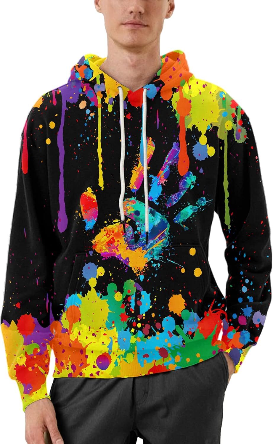 Hoodie for Mens Womens Unisex Realistic 3D Print Galaxy Pullover Hooded Sweatshirt Hoodies with Big Pockets Graphic Fashionable colorful patterns