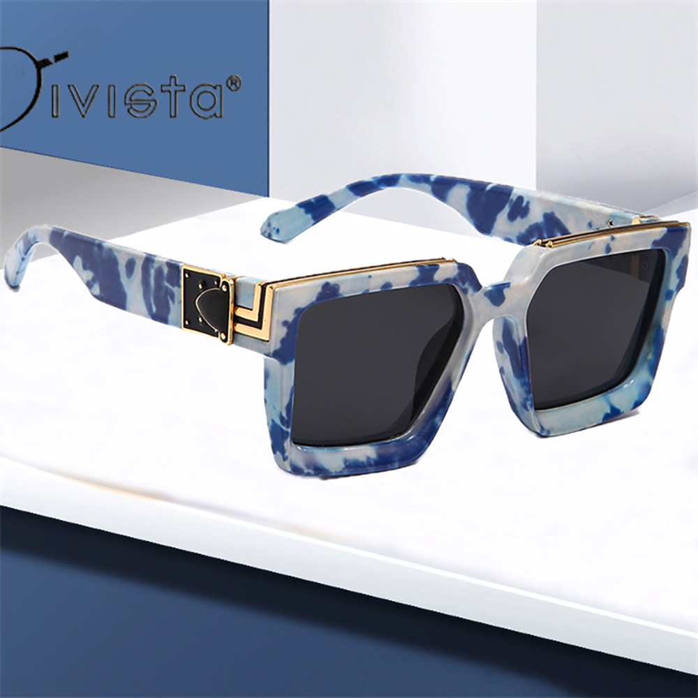 Oversized Sunglasses Square Steampunk Big Punk Men Designer Women Cool Thick Sun Glasses Vintage Fashion y2k Cyberpunk Futuristic Personalized Retro S204 IVISTA