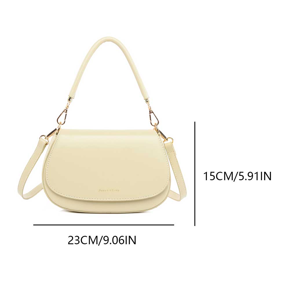 Women PU Stylish Armpit Bag Adjustable Strap Trendy Shoulder Handbag Solid Color Stylish Crossbody Bag Simple Satchel Purse
