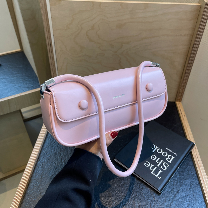 Women Small Square Bags 2024 New Trendy Pu Leather Female One Shoulder Bag Summer Simple Letter Versatile Commuting Handbags