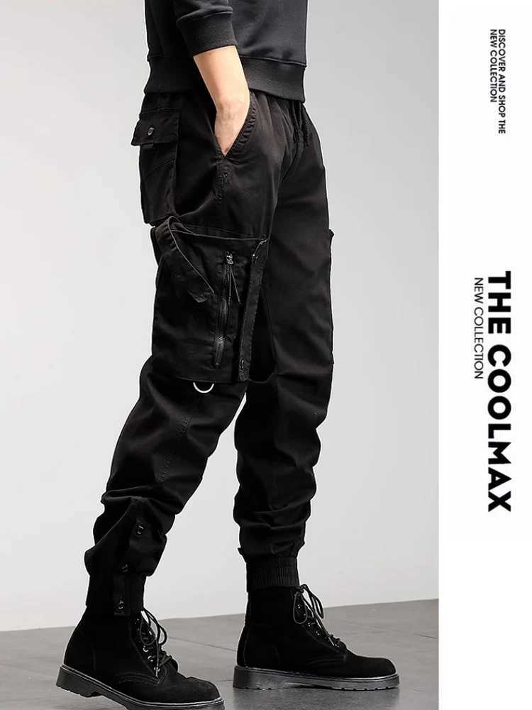 Nine points of the mens trend pants brand loose-fitting riffraff 2024 military style casual leggings pants LX241107