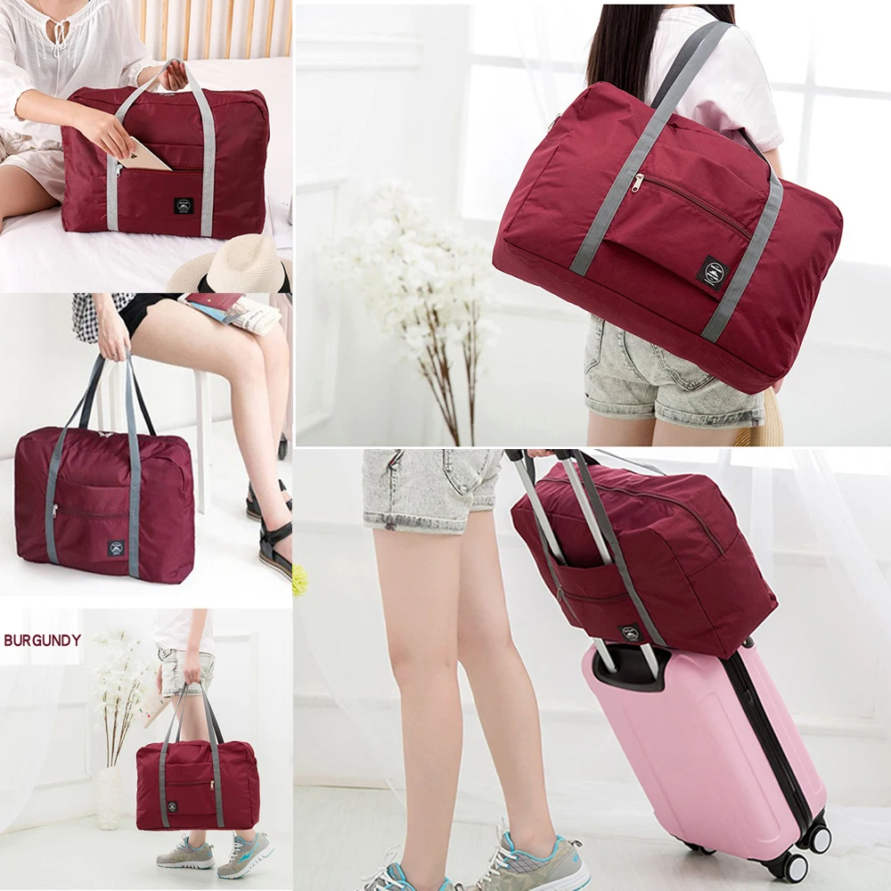 Foldable Large Capacity Women Gym Bags Shoulder Bag Flower Color Letter Print Training Travel Handle Handbag Yoga Sport Tote Bag smile