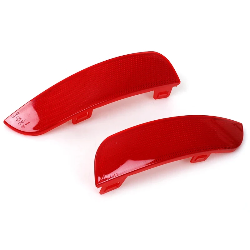 For Volvo S40 V50 2008 2009 2010 2011-2015 Red Rear Bumper Reflector Lamp Light Lens Signal Reflector Lamp Cover No Bulb