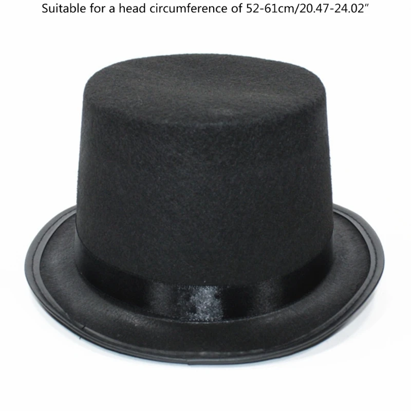 Hat Vintage Fedora Top Victorian Age White Short Brim Top Hat Western Magician Hat for Boy Men Adults Cap smile