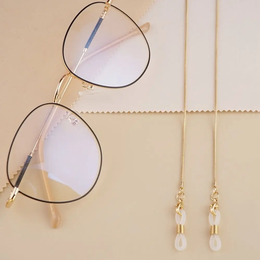 Holder Chain Metal Glasses Hanging Chain Women's Snake Bone Chain Mask ddmysmile Chain Hanging Neck Sunglasses Lanyard Rope 75Cm Smile