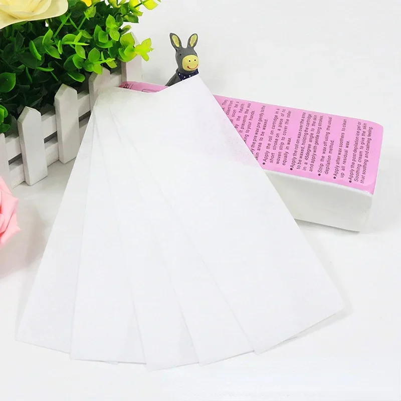 100 Pcs Facial Leg Professional Eyebrow Underarm Hair Removal Epilating new 2025 Wax Strip Paper Non-woven Waxing Strips Body Wax Strips