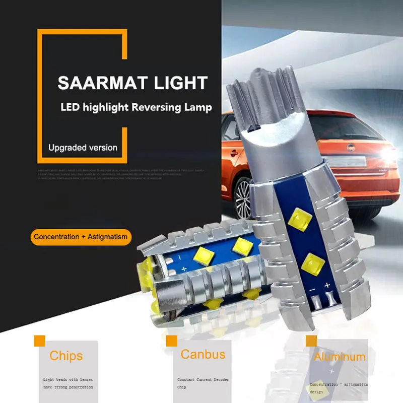 2x LED Reverse Light Blub Lamp W16W T15 Canbus For Mercedes Benz W176 W177 W246 W242 W247 W205 S205 W212 A207 C207 S212 A B C E