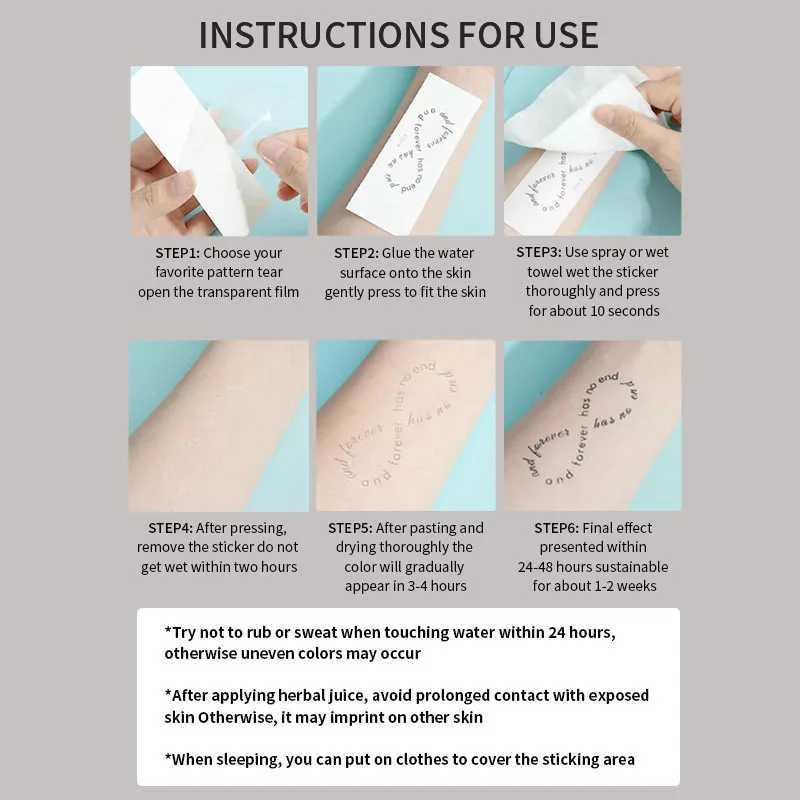 1 temporary waterproof tattoo on Pisces spine lasting 1-2 weeks real semi permanent fake tattoo W250410