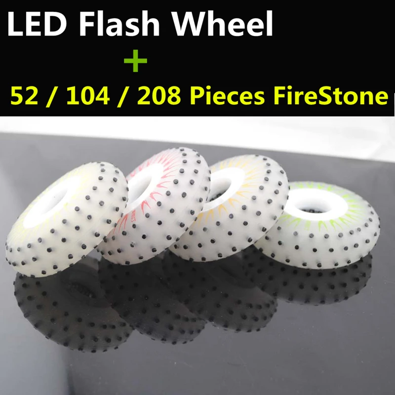 Wheel Skating LED Spark with ABEC7 608z Bearing Inline Skates Flash Shine Roller Rodas for SEBA Slide Slalom 90A 72mm 76mm 80mm smile