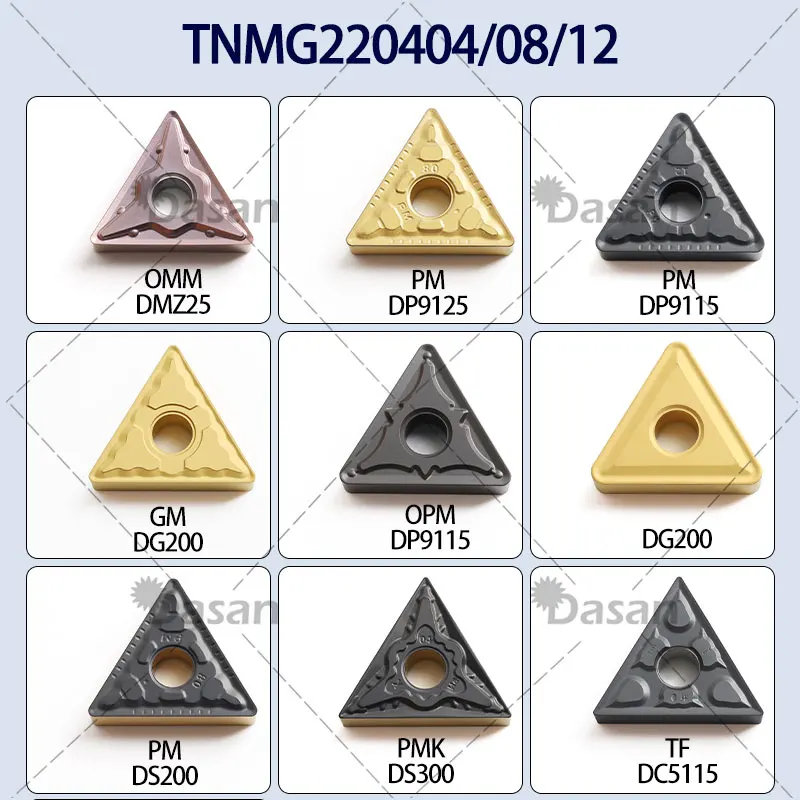 10PCS TNMG220412 PM GM OPM OMM PMK TNMG TNMG220408 TNMG220404 Carbide Inserts Turning Cutter Tools