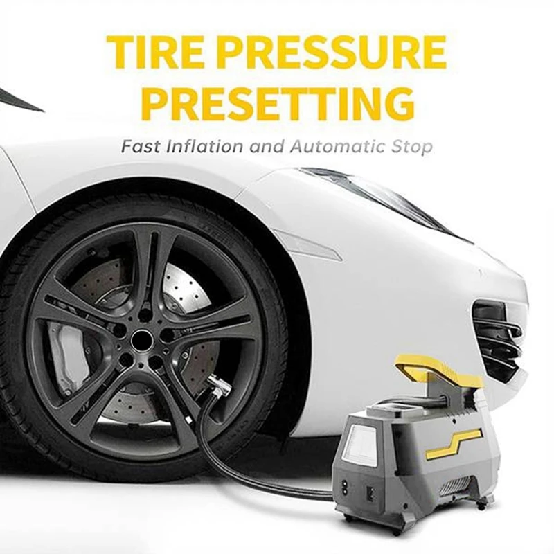 Ac/Dc Tire Car 12V Iator Portable Air Compressor Digital ddmysmile Air Pump With LED Light & Long Power Cords Home Smile &