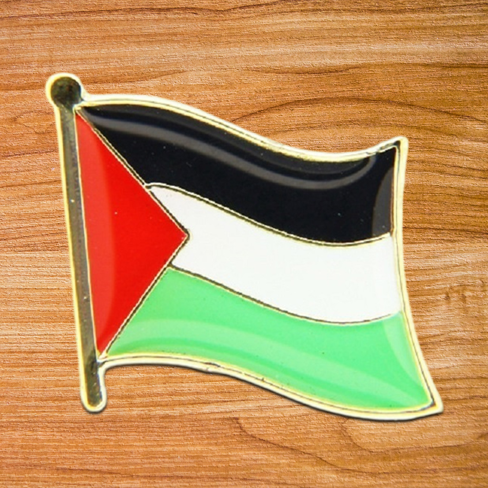 1-100PCS Palestine Flag Pin Lapel Badge Palestine Flags Brooch Pins Badges Palestine National Day Decorations for Bag Clothes