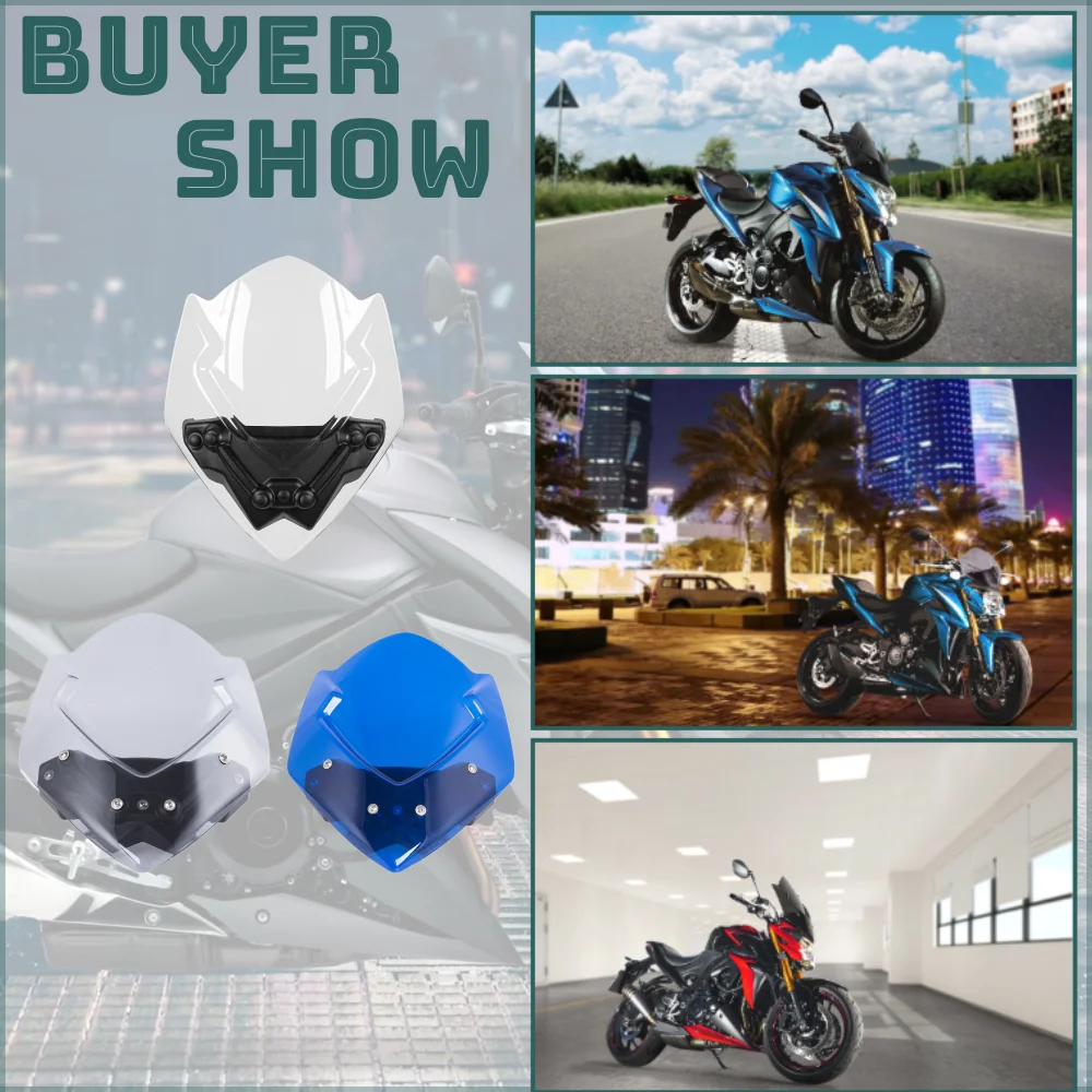 GSXS1000 GSX-S1000 Windshield Windscreen For Suzuki GSX-S GSXS 1000 2015-2020 Motorcycle Wind Screen Shield Deflector Accessorie