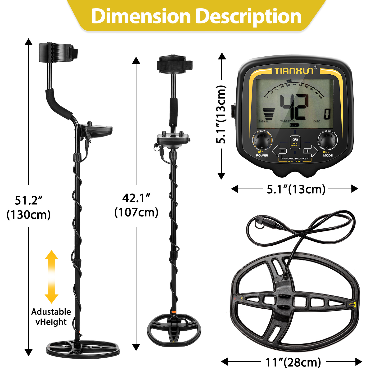 TX 850 Waterproof Professional Underground Metal Detector 12 Inch Bigger Coil Gold Digger Treasure Hunter Detecting Equipment