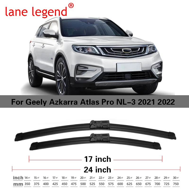 Front Rear Windscreen Car Wiper Blades ddmysmile For Geely Azkarra 2021 2022 Atlas Pro Nl-3 Accessories Wiper Blade Brushes Cutter Smile