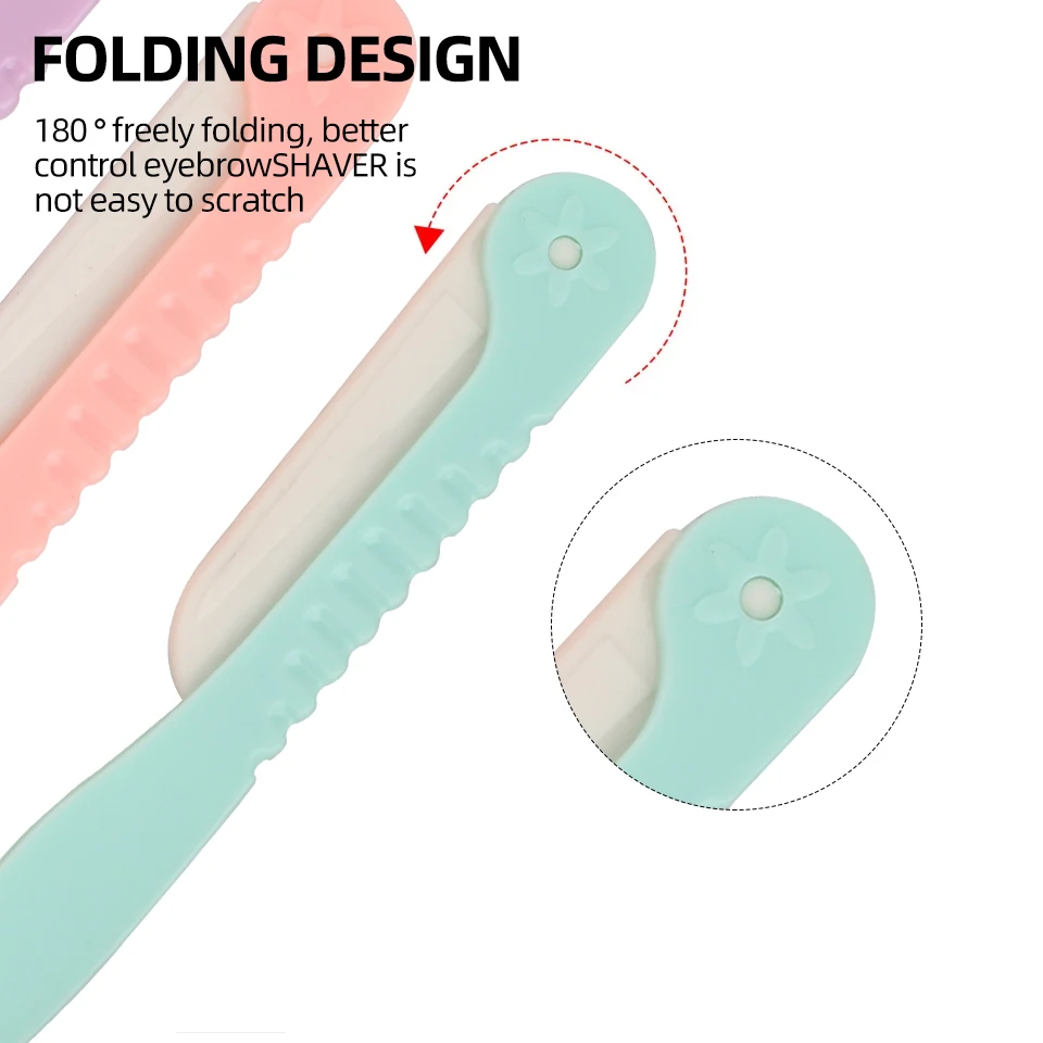 Eyebrow Razor 1/3Pcs Eyebrow Trimmer Shaver Blade Eye Brow Shaper Face Razor ddmysmile Facial Hair Remover For Eye Beauty Makeup Tools Smile