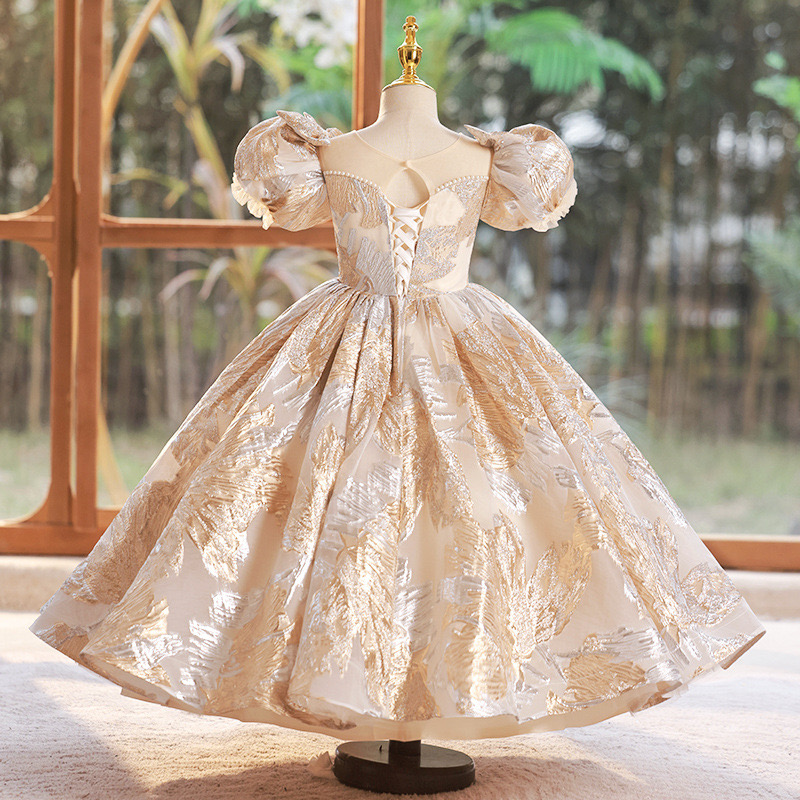Elegant party dress for Girl clothes First feast dress Wedding Flower girl Dresses Kids Lace Bridesmaids Formal Gown princess Children Wedding Birthda