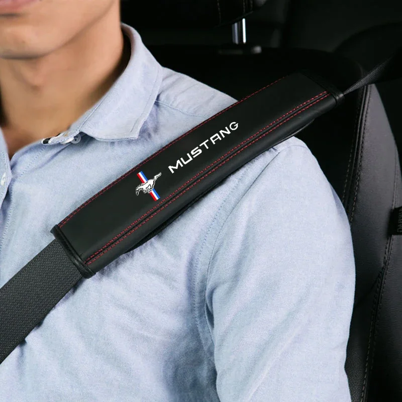 Auto Seat Belt Cover Car Styling Case For Ford Mustang 2015-2019 Interior Accessories
