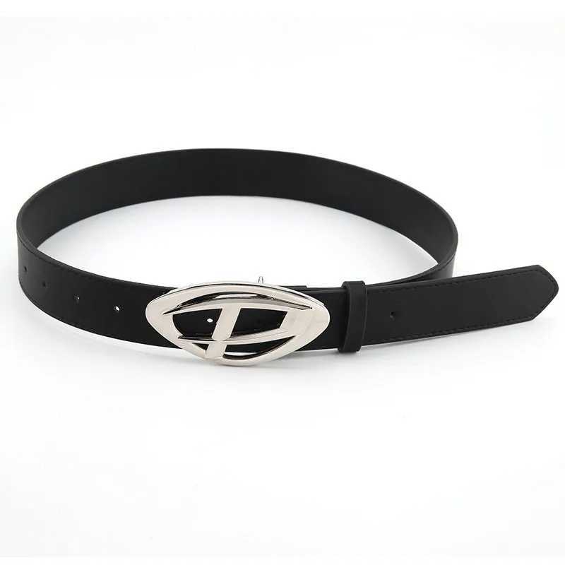 Y2k Belt Pu Leather Jeans Belt Simple Fashion Casual Gothic Moon Star Buckle Belt Design X241109