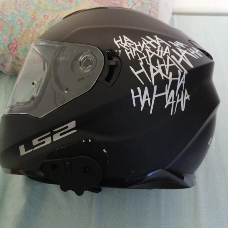 Motorcycle Sticker HAHAHA Motorcycle Helmet new Car Stickers Moto Auto Decal Funny JDM Vinyl On 2025 Car styling