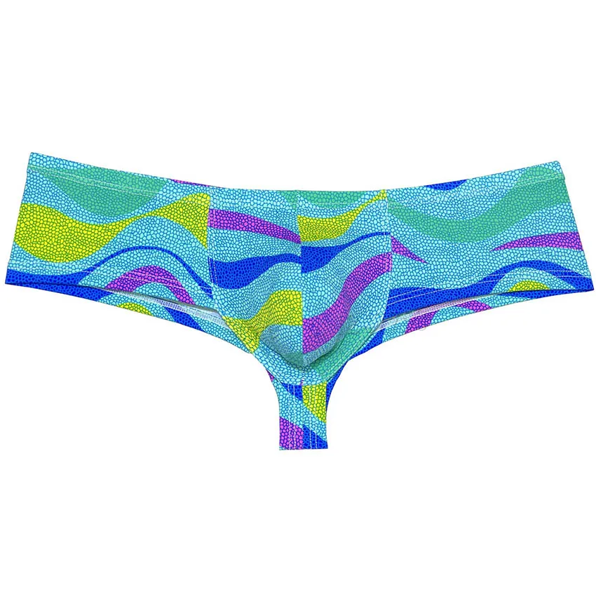 Men's Printed Cheeky Boxer Brief Underwear Boxers & Briefs Booty Short Half Hip Brazilian Bikini Panties