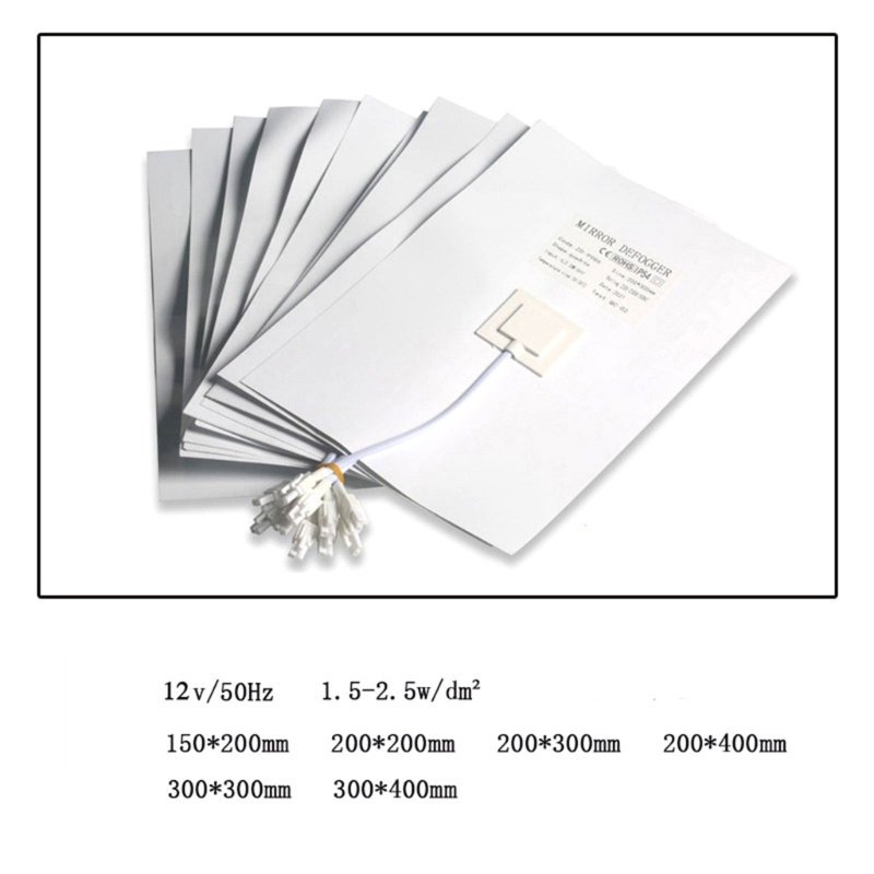 Upgraded Anti Resistant PET Film for 12V Mirrorors Keep Your Mirror Clear & Fog Frees Simple Installs