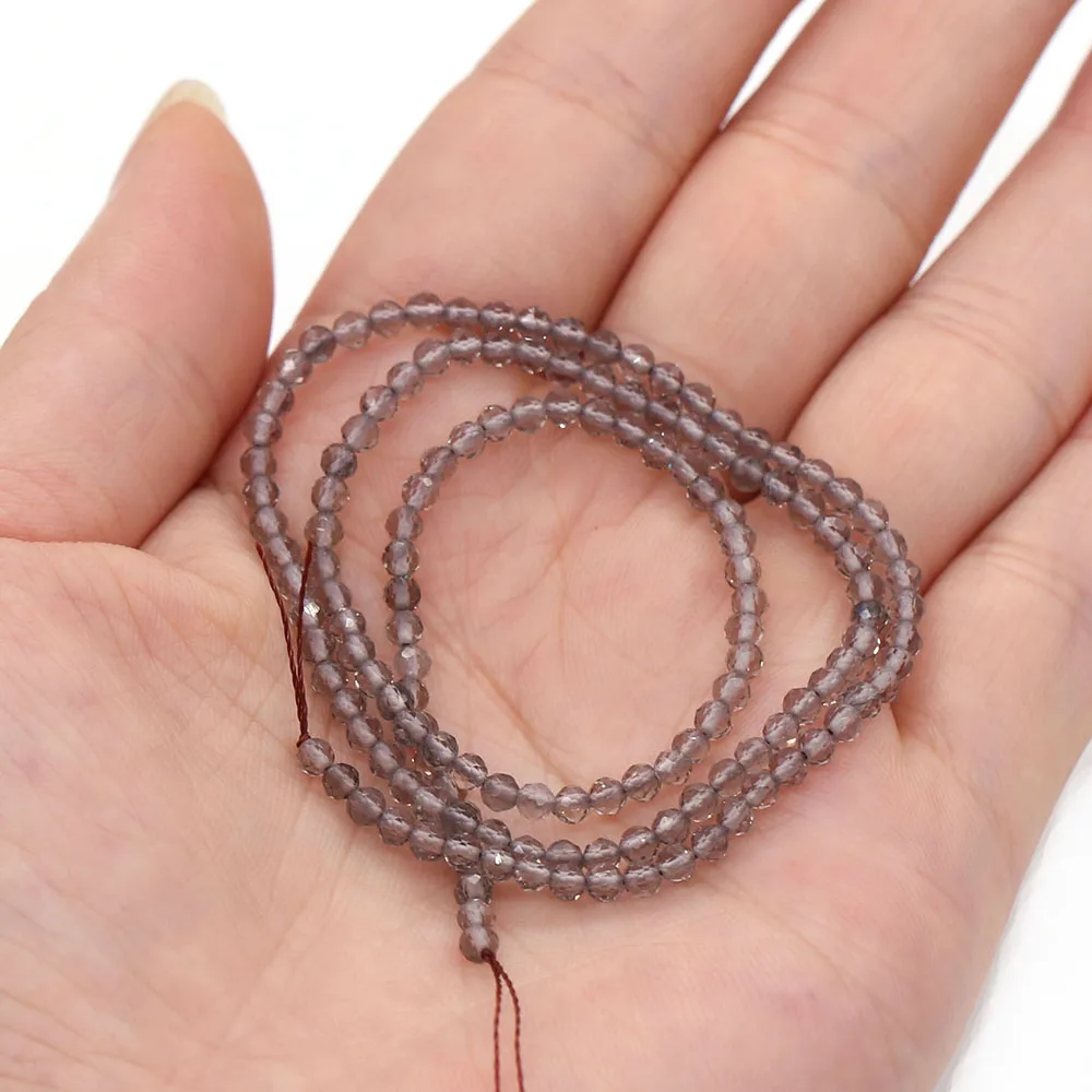 Natural Stone Beads Small Faceted Beads for Women Jewelry Making DIY Necklace Bracelet Accessories 2-3mm 16inch
